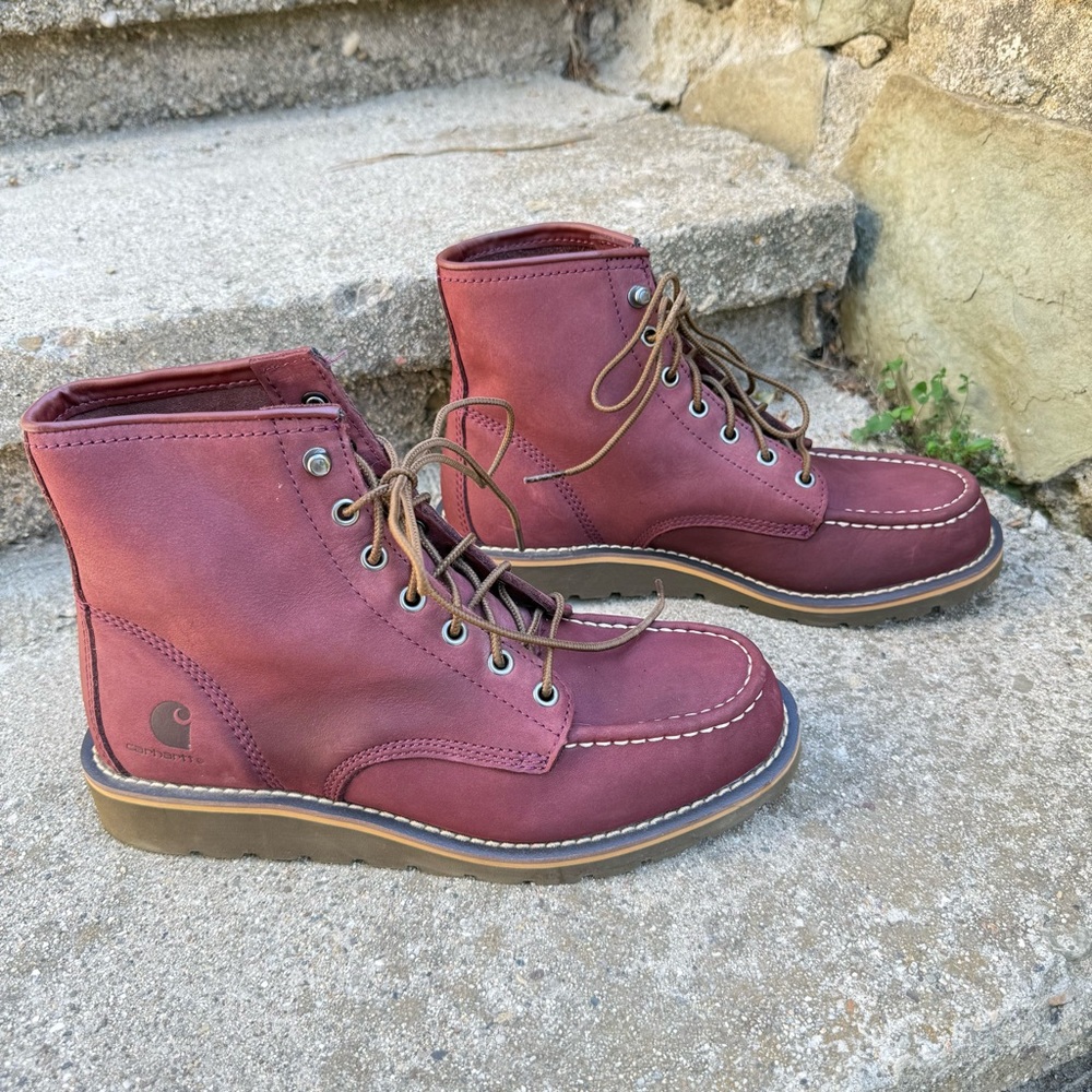 Carhartt Women's Lace Up Boots - Burgundy